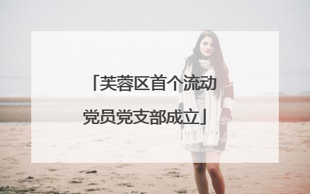 芙蓉区首个流动党员党支部成立