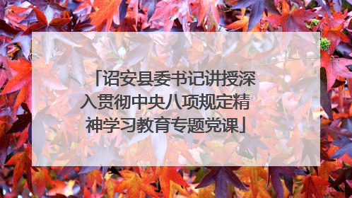 诏安县委书记讲授深入贯彻中央八项规定精神学习教育专题党课