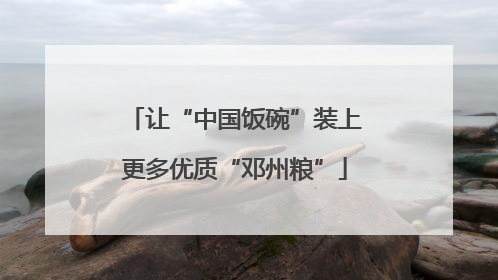 让“中国饭碗”装上更多优质“邓州粮”