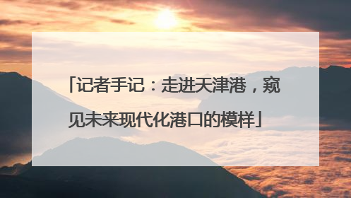 记者手记：走进天津港，窥见未来现代化港口的模样