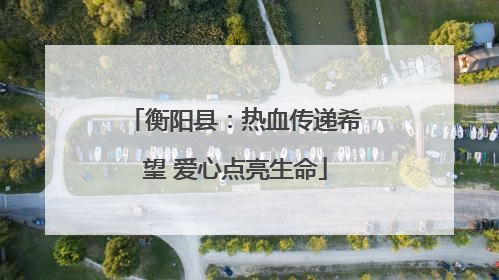 衡阳县：热血传递希望 爱心点亮生命