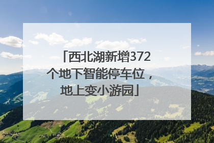 西北湖新增372个地下智能停车位，地上变小游园