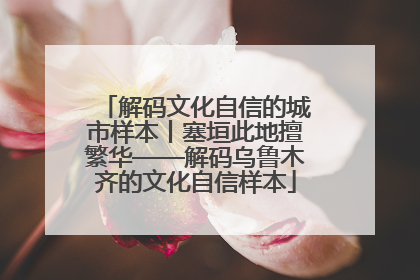 解码文化自信的城市样本丨塞垣此地擅繁华——解码乌鲁木齐的文化自信样本