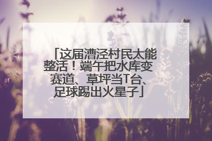 这届漕泾村民太能整活！端午把水库变赛道、草坪当T台、足球踢出火星子