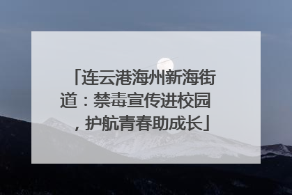连云港海州新海街道：禁毒宣传进校园，护航青春助成长