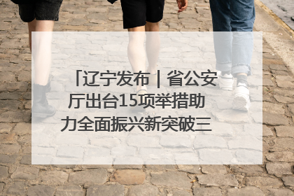 辽宁发布｜省公安厅出台15项举措助力全面振兴新突破三年行动决胜之战