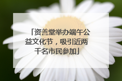 资善堂举办端午公益文化节，吸引近两千名市民参加