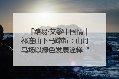路易·艾黎中国情｜祁连山下马蹄新：山丹马场以绿色发展诠释“两山”理论实践