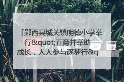 郧西县城关镇明德小学举行"五育并举助成长，人人参与逐梦行"庆六一活动