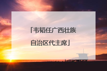 韦韬任广西壮族自治区代主席