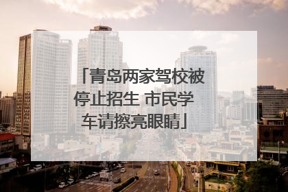 青岛两家驾校被停止招生 市民学车请擦亮眼睛