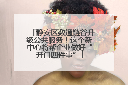 静安区数通链谷升级公共服务！这个新中心将帮企业做好“开门四件事”