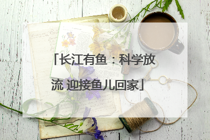 长江有鱼：科学放流 迎接鱼儿回家