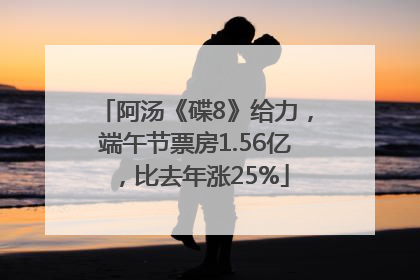 阿汤《碟8》给力，端午节票房1.56亿，比去年涨25%