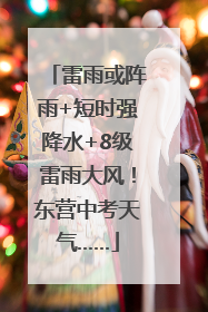 雷雨或阵雨+短时强降水+8级雷雨大风！东营中考天气……
