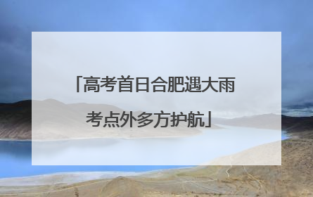 高考首日合肥遇大雨 考点外多方护航