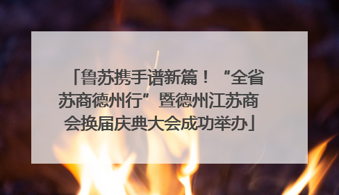 鲁苏携手谱新篇！“全省苏商德州行”暨德州江苏商会换届庆典大会成功举办
