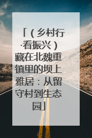 （乡村行·看振兴）藏在北魏重镇里的坝上雅居：从留守村到生态园
