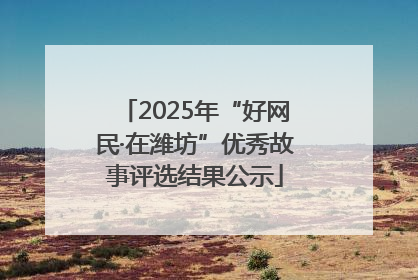 2025年“好网民·在潍坊”优秀故事评选结果公示