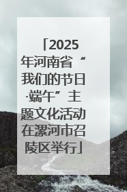 2025年河南省“我们的节日·端午”主题文化活动在漯河市召陵区举行