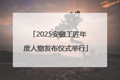 2025安徽工匠年度人物发布仪式举行