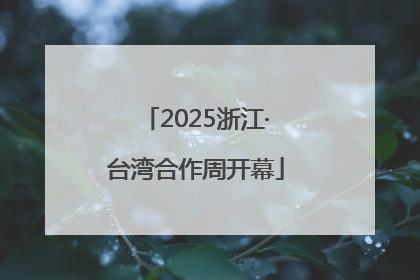 2025浙江·台湾合作周开幕