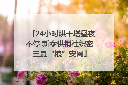 24小时烘干塔昼夜不停 新泰供销社织密三夏“粮”安网