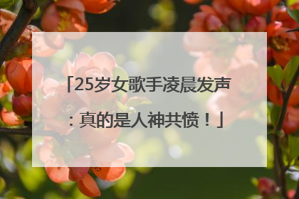 25岁女歌手凌晨发声：真的是人神共愤！