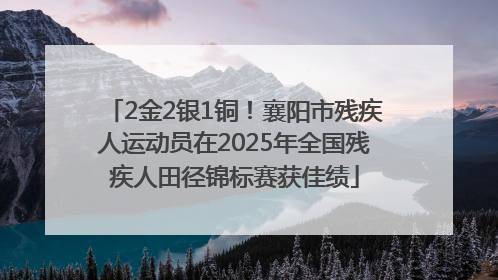 2金2银1铜！襄阳市残疾人运动员在2025年全国残疾人田径锦标赛获佳绩