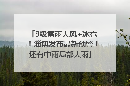 9级雷雨大风+冰雹！淄博发布最新预警！还有中雨局部大雨