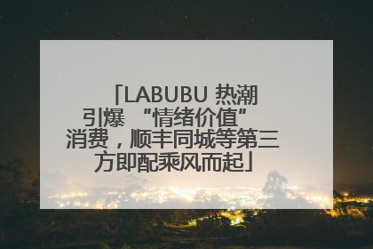 LABUBU 热潮引爆 “情绪价值” 消费，顺丰同城等第三方即配乘风而起