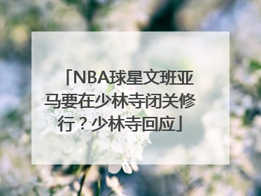 NBA球星文班亚马要在少林寺闭关修行？少林寺回应
